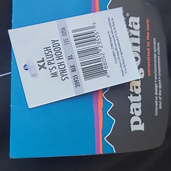 PATAGONIA Rhythm Plush Synchilla Black Fleece Mens XL‎ Hoodie Sweater 20935 NEW - Picture 9 of 12